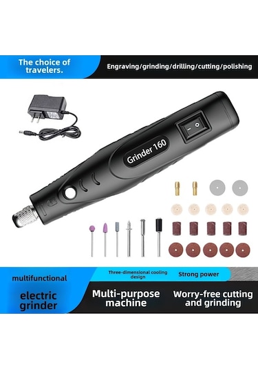 Besthome1 110-220v Elektrikli Elden Taşlama Makinesi - 39 Parça Takım, Delme, Oyma, Kesme, Parlatma