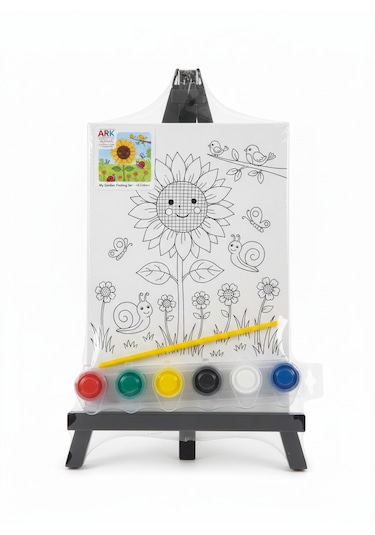 Ark Çizimli Pres Tuval Seti 18 X 24 Cm Akrilik Boya + Fırça