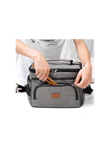 Yaozixa 16l Isı Saklama Çanta - Dışarı Piknik Çantası, Leakproof Termos Çanta, Ofis/okul Yemek Çantası, Araçlık Buz Çantası, Mavi Çok Renkli