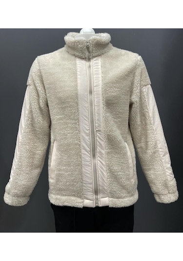 Erkek Ekru Rüzgar Geçirmez Welsoft Çift Cepli Kışlık Mont Ekru