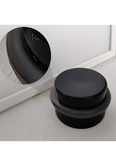 Folinda 4 Adet Siyah Plastik Silindirik Kapı Durdurucu - Delme Yok, Sessiz, Çarpıtmaya Dayanıklı, Ev Ofis Kullanımı