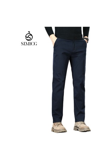 Yeni Yıkanmış Aşınmaya Dayanıklı Düz Pantolon Mavi