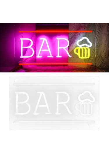Homyl Ev Bar Için Neon Tabelalar Led Usb Dekoratif Işık Dekoru Beyaz Çok Renkli