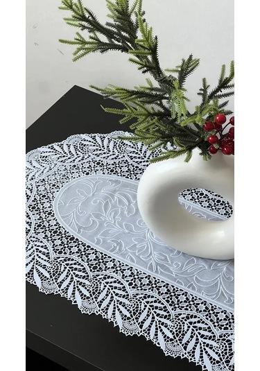 Best Price 34 Beyaz Oval Masa Örtüsü 277990545 Beyaz