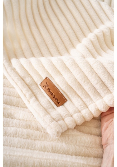 Şampanya Gloria Wellsoft Çift Kişilik Battaniye Krem