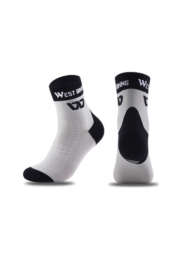 Vkemall Çorap Bisiklet Sürme Orta Baldır Çorapları Bisiklet Bisiklet Çorapları Yumuşak Nefes A Gri