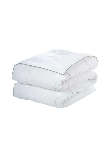 Elart %100 Doğal Bambu Çift Kişilik Yorgan 62 Tel Saten Biyeli 19-Beyaz-Çift Kişilik Beyaz