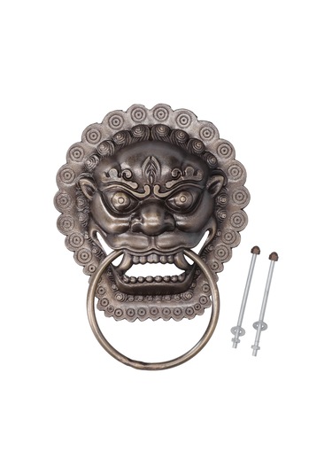 Çin Tarzı Hayvan Başlı Tokmağı Ahşap Kapı Halkası Yedek Parça Huiliang