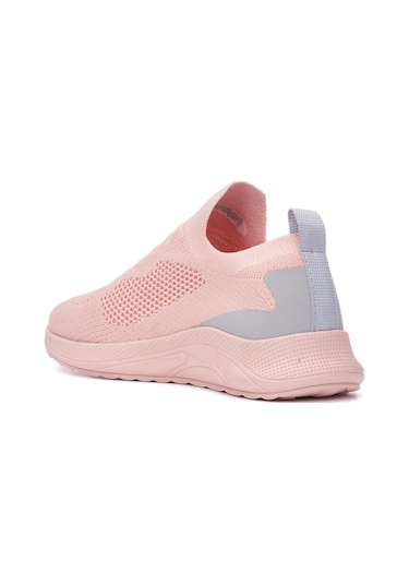 Günlük Kadın Erkek Unisex Sneaker Triko Nefes Alabilen Yürüyüş Bağcıksız Esnek Spor Ayakkabı Pudra