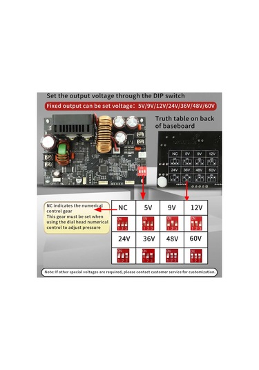 Samdoo "1200w Cnc Ayarlanabilir Dc Güç Kaynağı - 60v/20a Sabit Voltaj & Akım, Wifi Kontrol, Lcd Ekran"