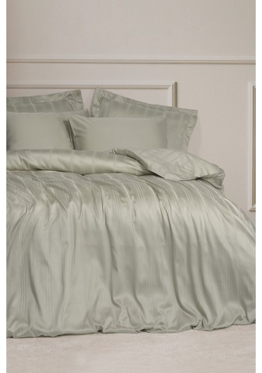 Cotton Box 1901-cb Smart Bambu Ck Saten Nevresım Takımı Strıpe Bej Bej