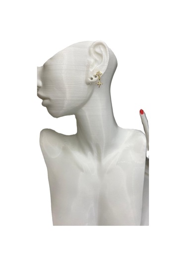 Kutup Yıldızı Tragus Pearsıng Çelik Kıkırdak Küpe 1 Adet Gümüş