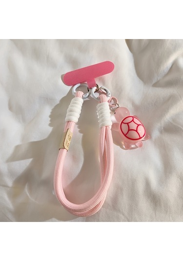 Ayarlanabilir Kaplumbağa Charm Cep Telefonu Kordonu Pembe