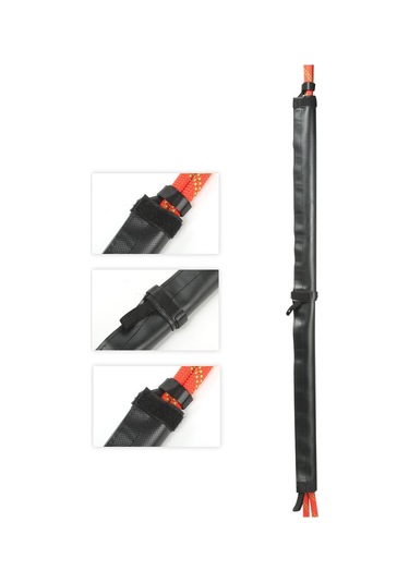 Suntek Açık Kaya Tırmanışı Halat Koruyucusu Abseiling Siyah