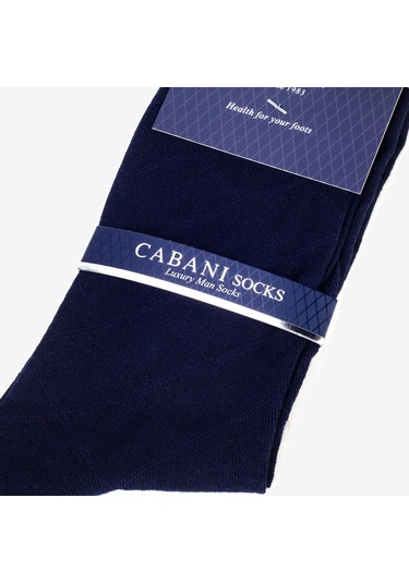 Erkek Merserize Lacivert Çorap Siyah