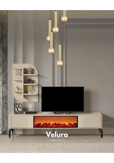 Venti Siyah Tv Ünitesi Beyaz