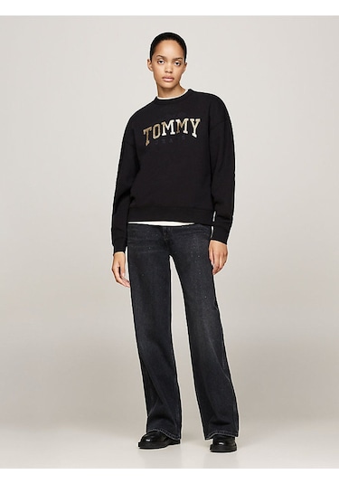 Tommy Hilfiger Tjw Nw Bxy Glıtter Varsıty Crew
