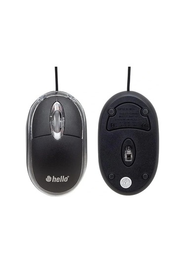 Hello Hl-18736 Optik Işıklı 800 Dpı Kablolu Mouse 001