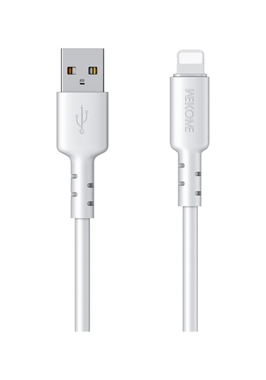 Wekome Wdc-01 Gelgit Enerji Serisi 2.4a Usb - 8 Pin Pvc Veri Kablosu, Uzunluk: 1m Beyaz