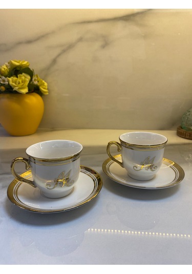 Lena 2'li Kahve Fincan Takımı - Renkli - 90 Ml