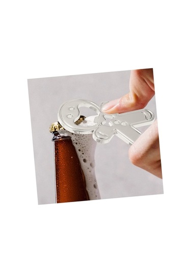 Ulzyvf Tirbuşon Anahtarlık Şişe Açacak Mini Kavanoz Gümüş Gümüş