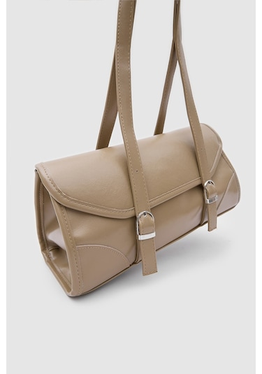 Shule Bags Lue Vintage Baget Çanta Bej