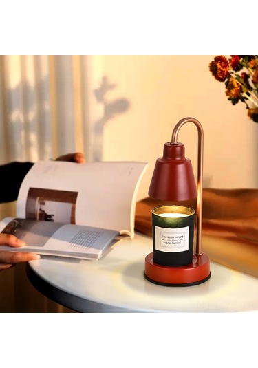 Yifomall Küçük Boy Metal Akıllı Mum Ergitici Lambası - 110v Abd/japon Versiyonu, Kırmızı, Işık Seviyesi Ayarlı, Evde/yatak Odası Kullanıma Uygun
