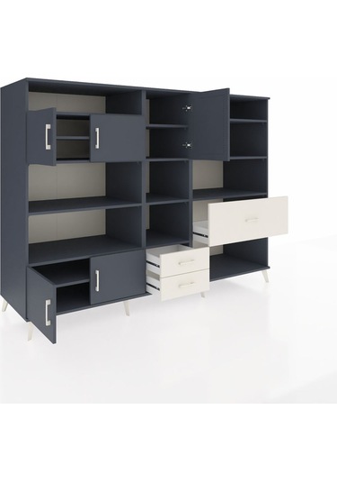 Kronos Dolap 13 Raflı 3 Çekmeceli 5 Kapaklı 220x59x163 Antrasit-a Antrasit-antrasit/aytaşı Kronos Dolap 13 Raflı 3 Çekmeceli 5 Kapaklı 220x59x163 Antrasit-a Antrasit-antrasit/aytaşı