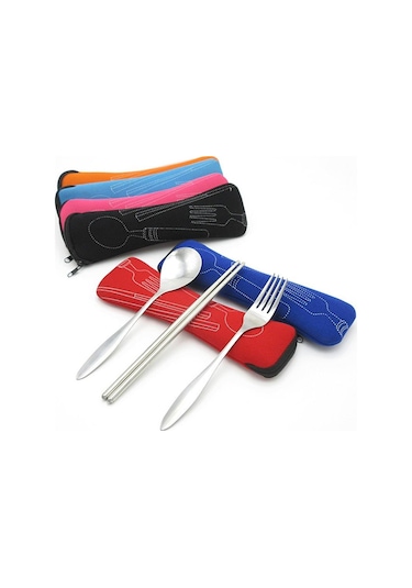 Mor Taşınabilir Sofra Çantası Çatal Saklama Çantası Seyahat Saklama Kutusu Piknik Çatal Kaşık Bıçak Kılıfı Çanta