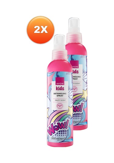 Avon Kids Wow Çocuklar İçin Meyve Kokulu Saç Açıcı Sprey 2 x 200 ML