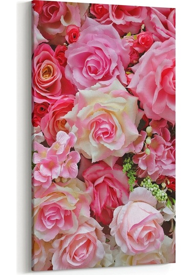 Olla 40x80 Cm 11591dd Çiçek Görseli Dikey Dar Kanvas Tablo