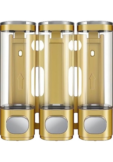 Novahub Altın 1 Adet Duvara Monte Banyo Duş Pompası Dispenseri Ve Organizatör Şampuan, Saç K Losyonu, Vücut Yıkama, Banyo Düzen.i 56904962 Altın Altın