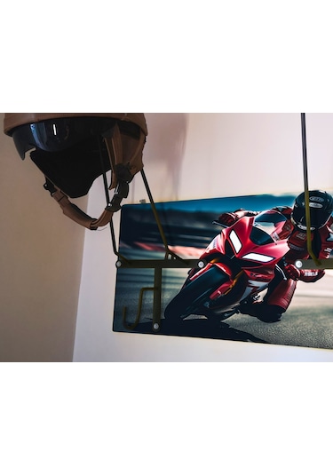 Özel Fotoğraflı Kask Askısı, Motorcu Kask Askısı, Personalv26