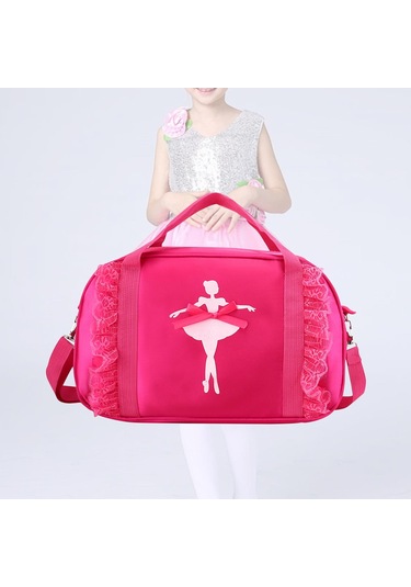 Homyl Bale Dans Çantası Tatlı Tutu Elbise Seyahat Için Çocuk Kırmızı Gül