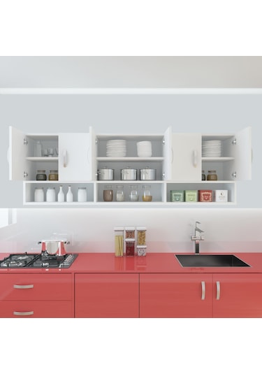 Kenzlife hazır mutfak vice byz 060*180*22 mutfak banyo dolabı kapaklı raflı