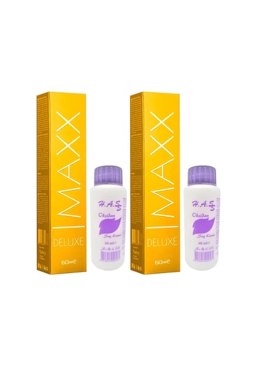 Maxx Deluxe Saç Boyası 6.1 Küllü Koyu Kumral + Oksidan X 2 (445459817)