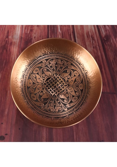 Özel İşlemeli Bakır Hamam Tası 20 CM Bakır