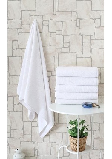 Toyigoo Toyigoo Nevresim Dünyası Otel Tipi 6'lı 70x140 Banyo Havlusu Beyaz Renkli