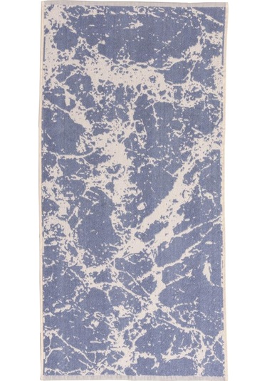 50x135 Spor Havlu İp Boya Jakarlı Pamuklu Fitness Gym Tenis Havlu Mavi