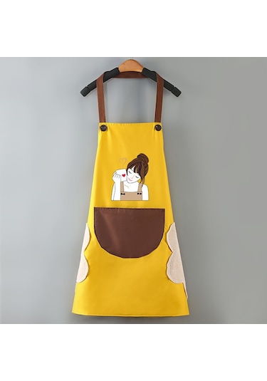 Dinosaurs Mutfak Önlükleri Kolsuz Su Yağ Geçirmez Önlük01 Altın