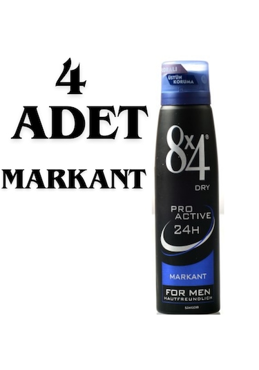 8x4 Markant Pudralı Erkek Sprey Deodorant 4 x 150 ML