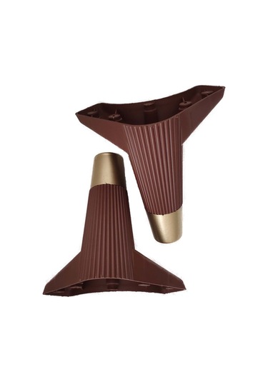 Zeygen Roma Plastik Mobilya Baza Koltuk Kanepe Ayağı 14 Cm Ceviz 8 Adet