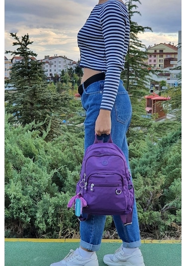 Duomino Mor Sırt Çantası Günlük Mini Boy By Nemo Group-Mor