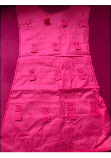 Buffer Elbise Şeklinde Takı Organizeri - Pembe Çok Renkli