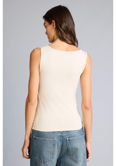 Defacto Slim Fit Basic Yuvarlak Yaka Atlet I1059az26smbg757 Bej-bg757
