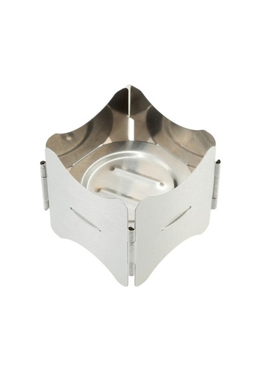 Artfulabode Yakıtlı Ve Tepsi Tencere Taşınabilir Standı Standı Paslanmaz Ocak Katlanabilir Katı Gümüş Çelik Ha Gümüş