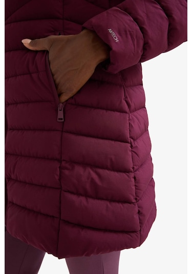 Defacto Defactofit Su İtici Regular Fit Kapüşonlu Şişme Parka Mont C6035ax25wnbr232 Bordo-br232