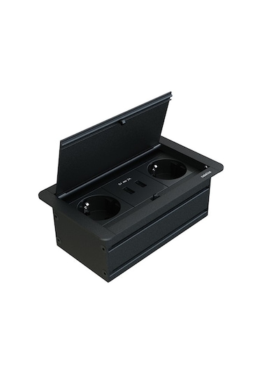 Metalline® Klip-line Bas-Aç Priz Sistemi Usb - Siyah