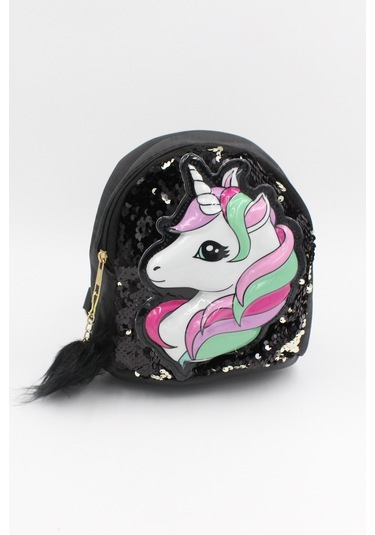 Chantaky 039 3001 Unicorn Payet Siyah Çocuk Sırt Çantası Siyah