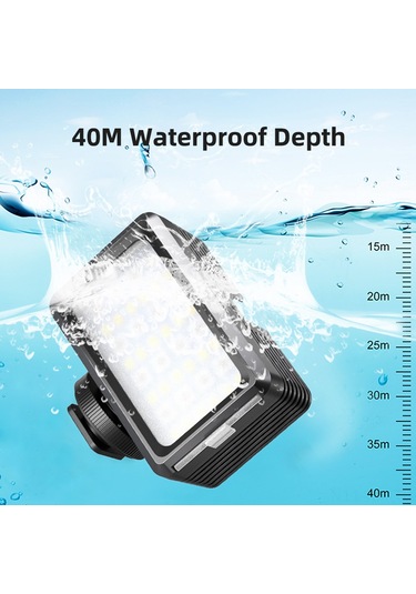 Ximistore9 40m Su Geçirmez 5w Led Işık: 2500k-9000k Renk Sıcaklığı, 95+ Crı, Dahili Batarya, 120 Açılımlı Mini Doldurma Işığı Siyah